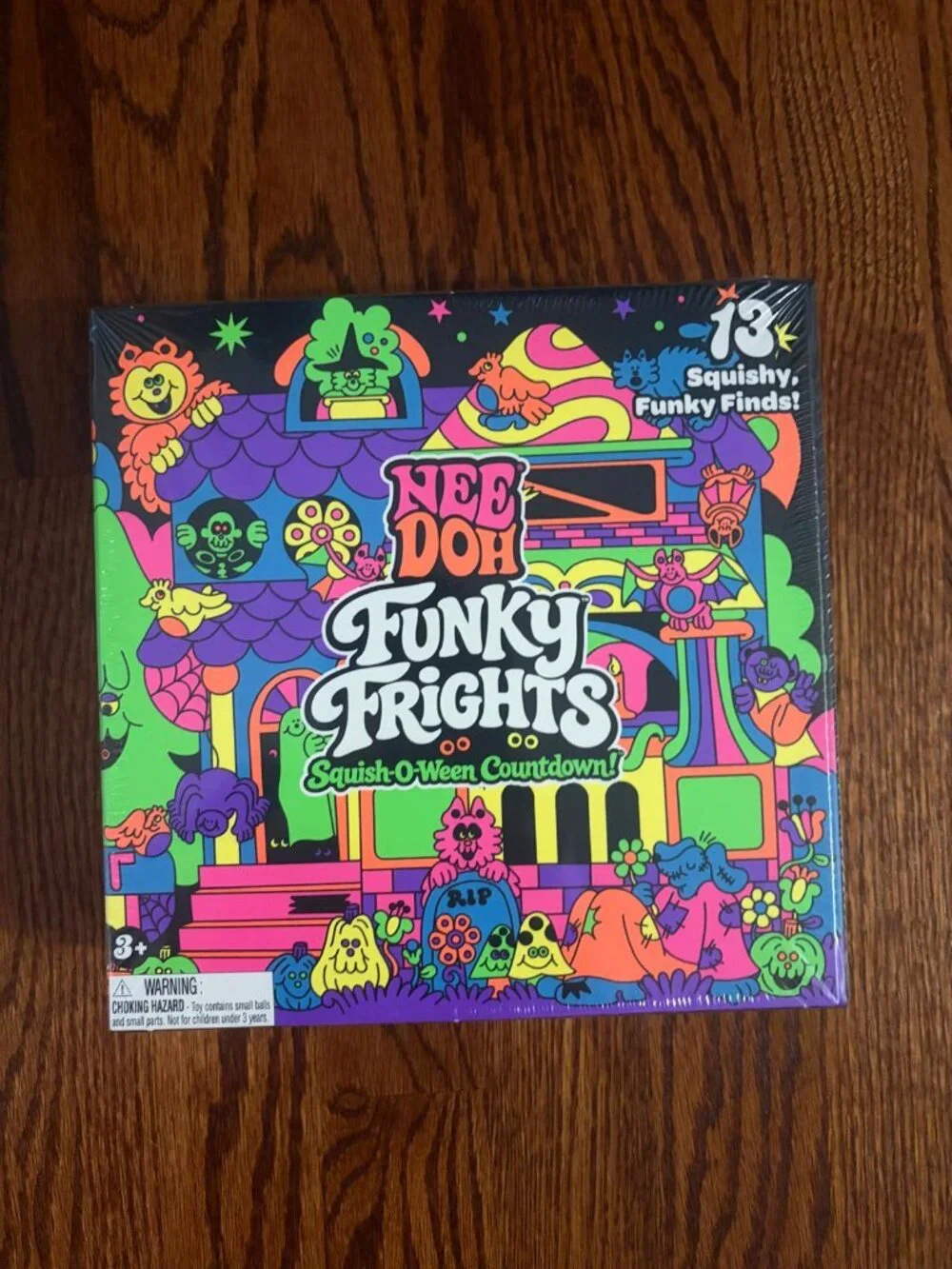 Schylling NeeDoh 13 Squishy Funky Frights Squish-O-Ween Countdown Halloween Toy